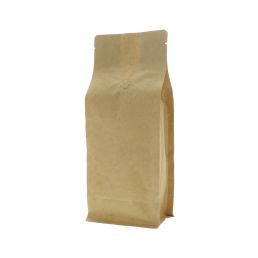 Flachboden-Kaffeebeutel Kraftpapier kompostierbar - braun