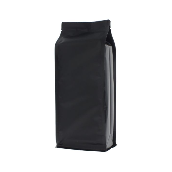 Flachbodenbeutel - matt schwarz - 140x350+{47,5+47,5} mm (2,8 lt)