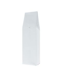 Seitenfalten-Kaffeebeutel - matt weiss - 250 gr (80x260+ {25+25} mm)