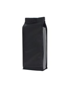Flachbodenbeutel - matt schwarz - 140x350+{47,5+47,5} mm (2,8 lt)