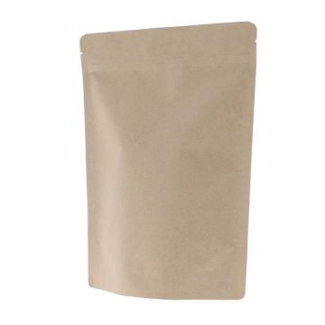 Standbodenbeutel Kraftpapier - braun - 160x230+{45+45} mm (700-900ml)