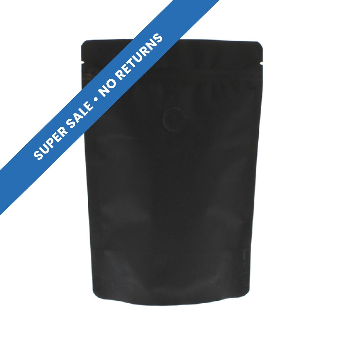 Kaffeebeutel mit Paper Feel Varnish - schwarz - 1 kg (235x345+{60+60} mm)