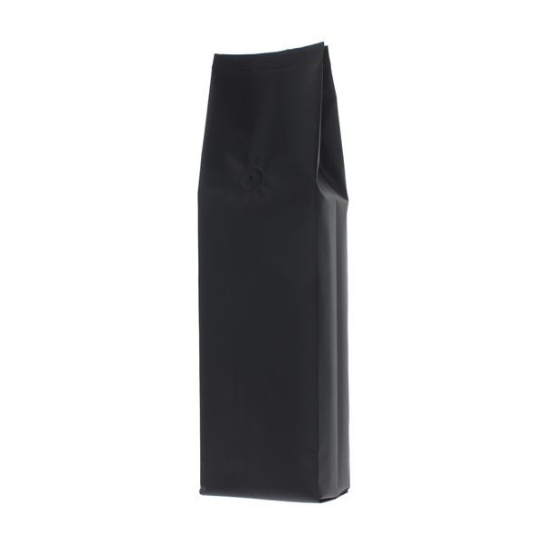 Seitenfalten-Kaffeebeutel - matt schwarz - 1 kg (135x390+{40+40} mm)