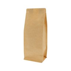 Flachbodenbeutel - Kraft Look (100% recycelbar)